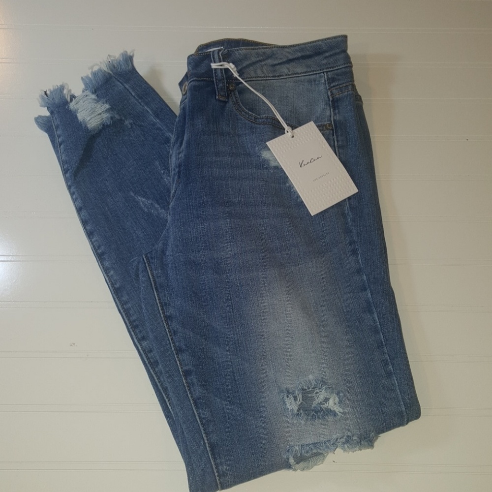 JACKSON Mid rise Distress Skinny Jeans 24, 27 - Picture 2 of 6